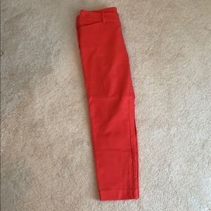 Red casual pants